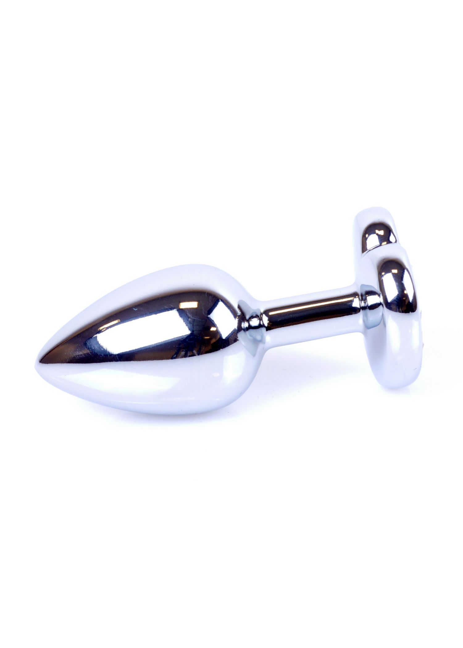 Анальний корок з каменем Plug-Jewellery Silver Heart PLUG- Rose