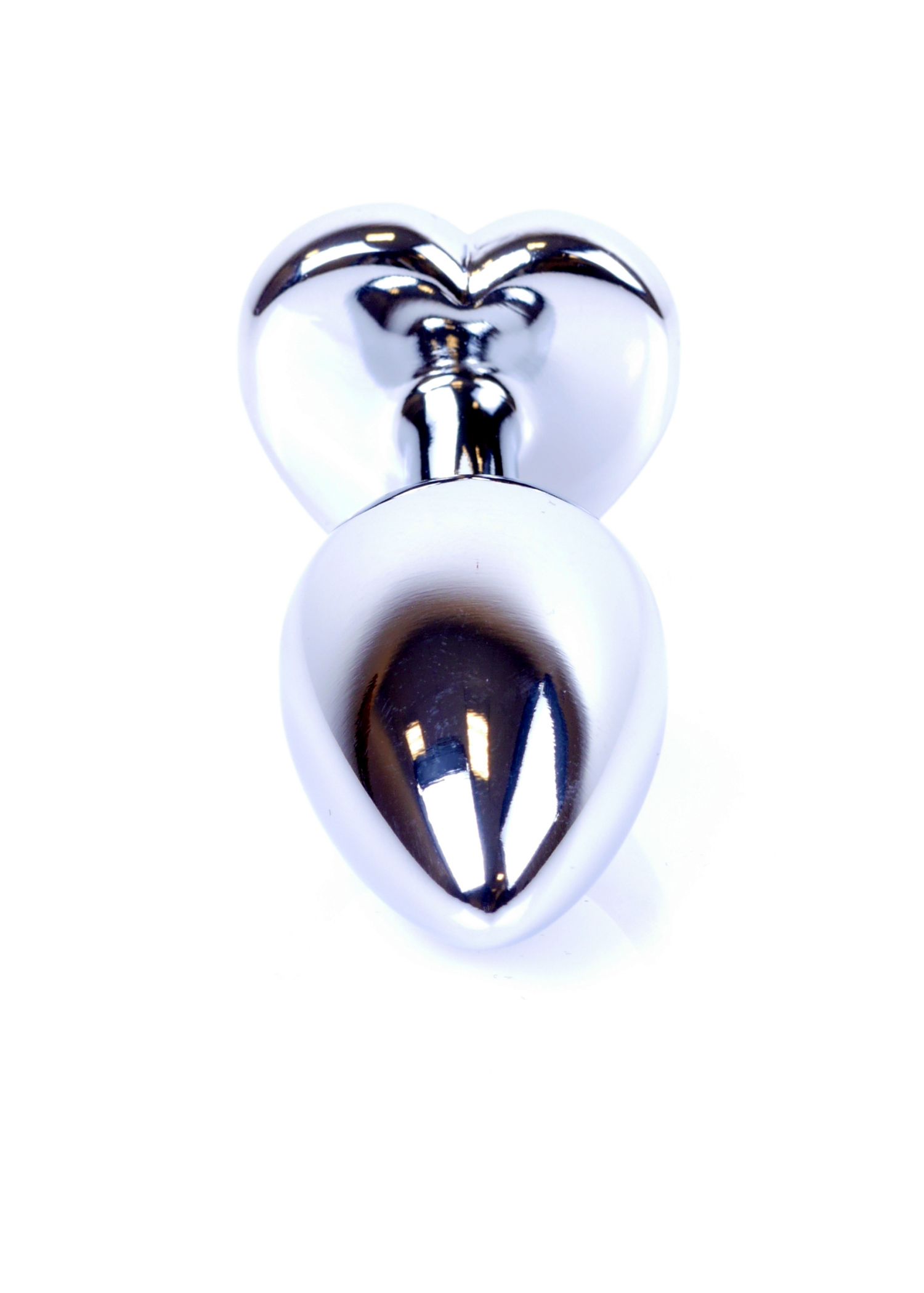 Анальний корок з каменем Plug-Jewellery Silver Heart PLUG- Rose