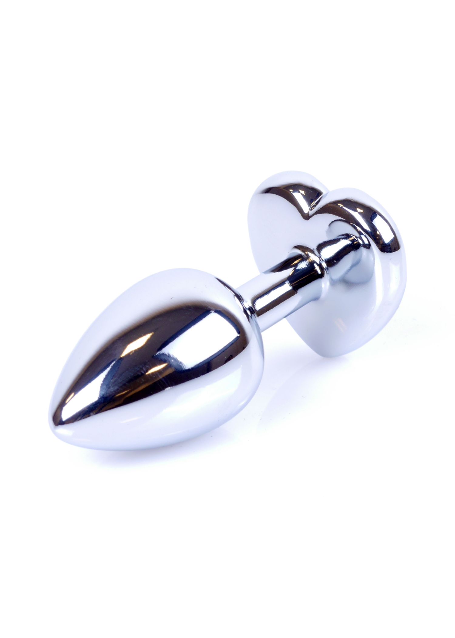Анальний корок з каменем Plug-Jewellery Silver Heart PLUG- Rose