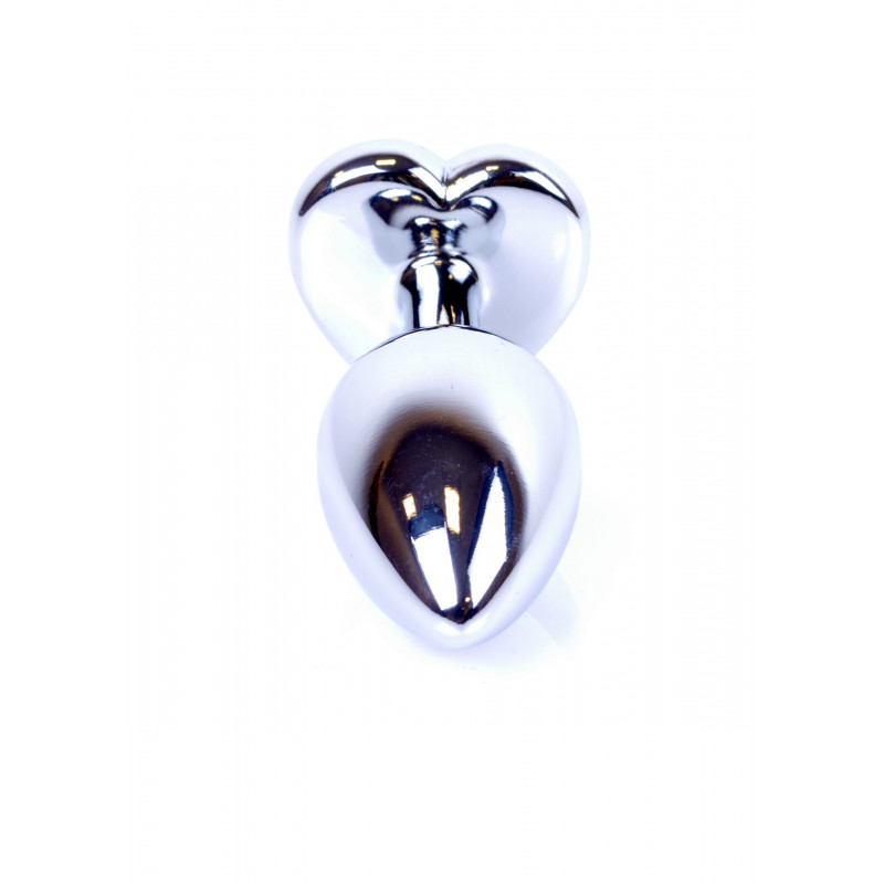 Анльна пробка Plug-Jewellery Silver Heart PLUG- Clear