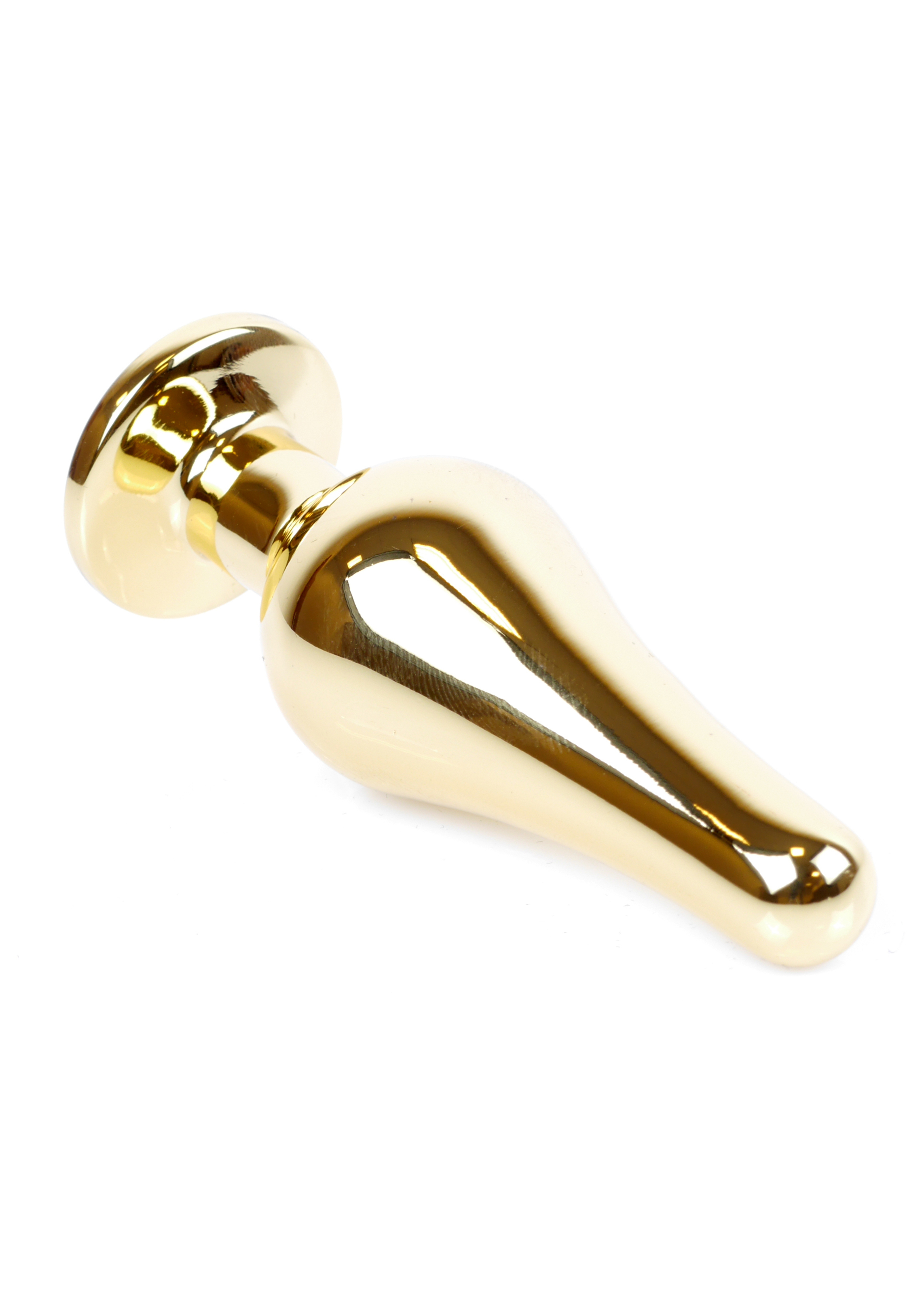 Анальна пробка з рожевим каменем Plug-Jewellery Gold BUTT PLUG-Pink