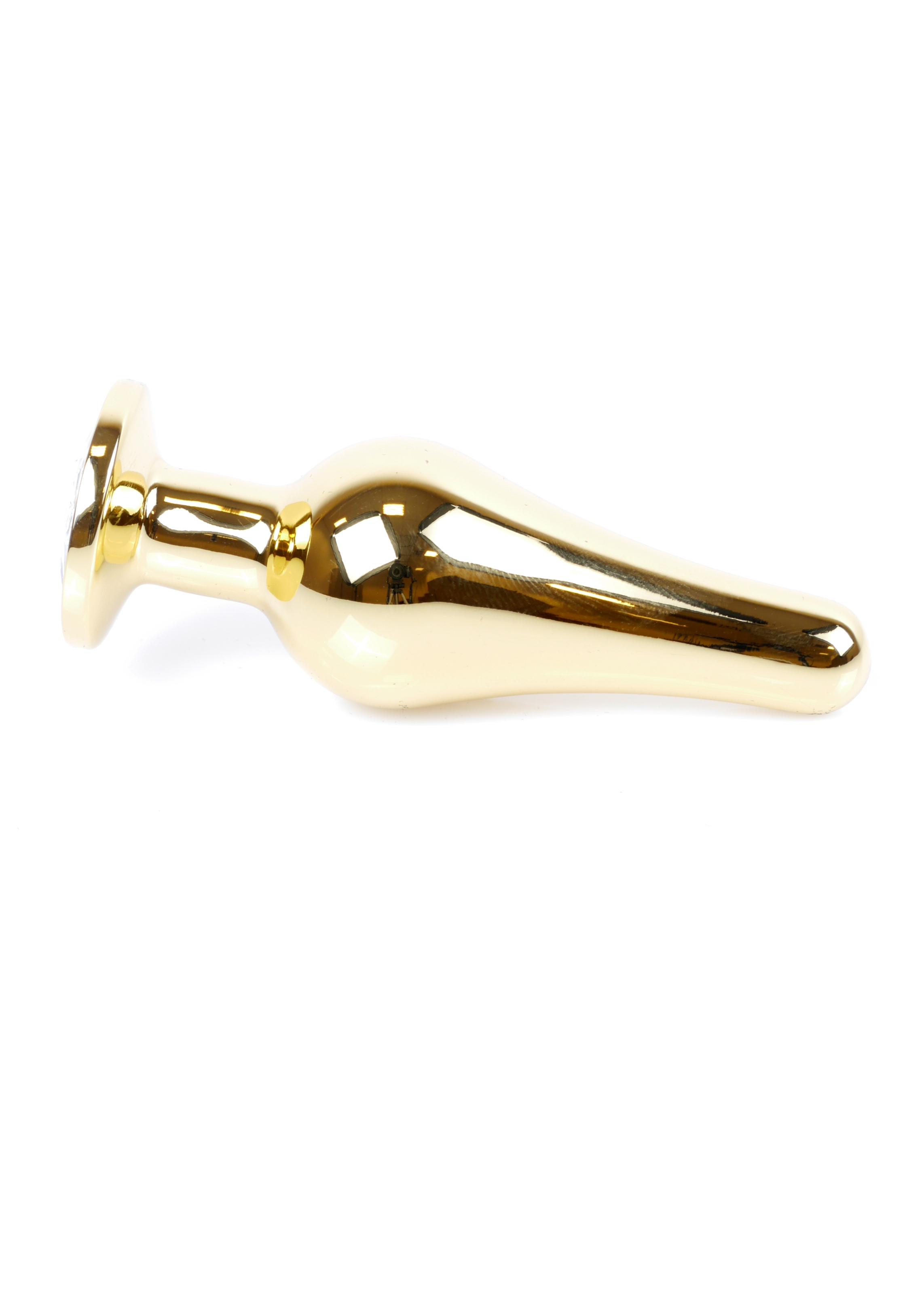 Анальна пробка з рожевим каменем Plug-Jewellery Gold BUTT PLUG-Pink