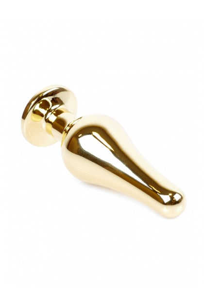Анальна пробка з рожевим каменем Plug-Jewellery Gold BUTT PLUG-Rose