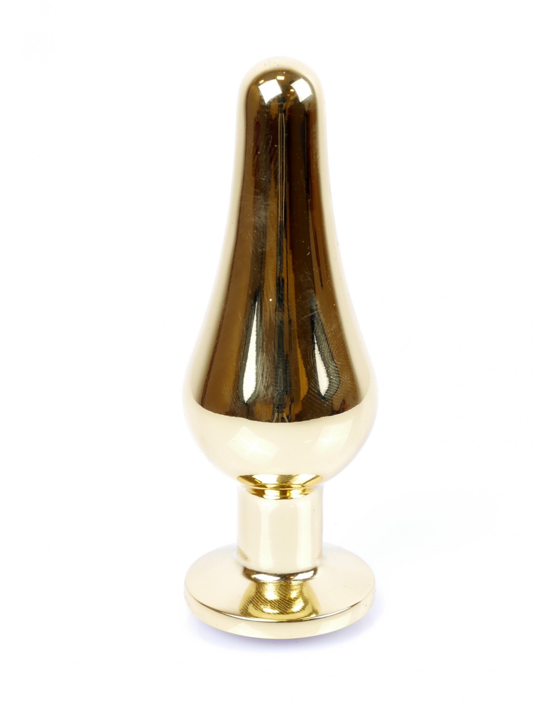Анальний плаг з каменем Plug-Jewellery Gold BUTT PLUG- Clear
