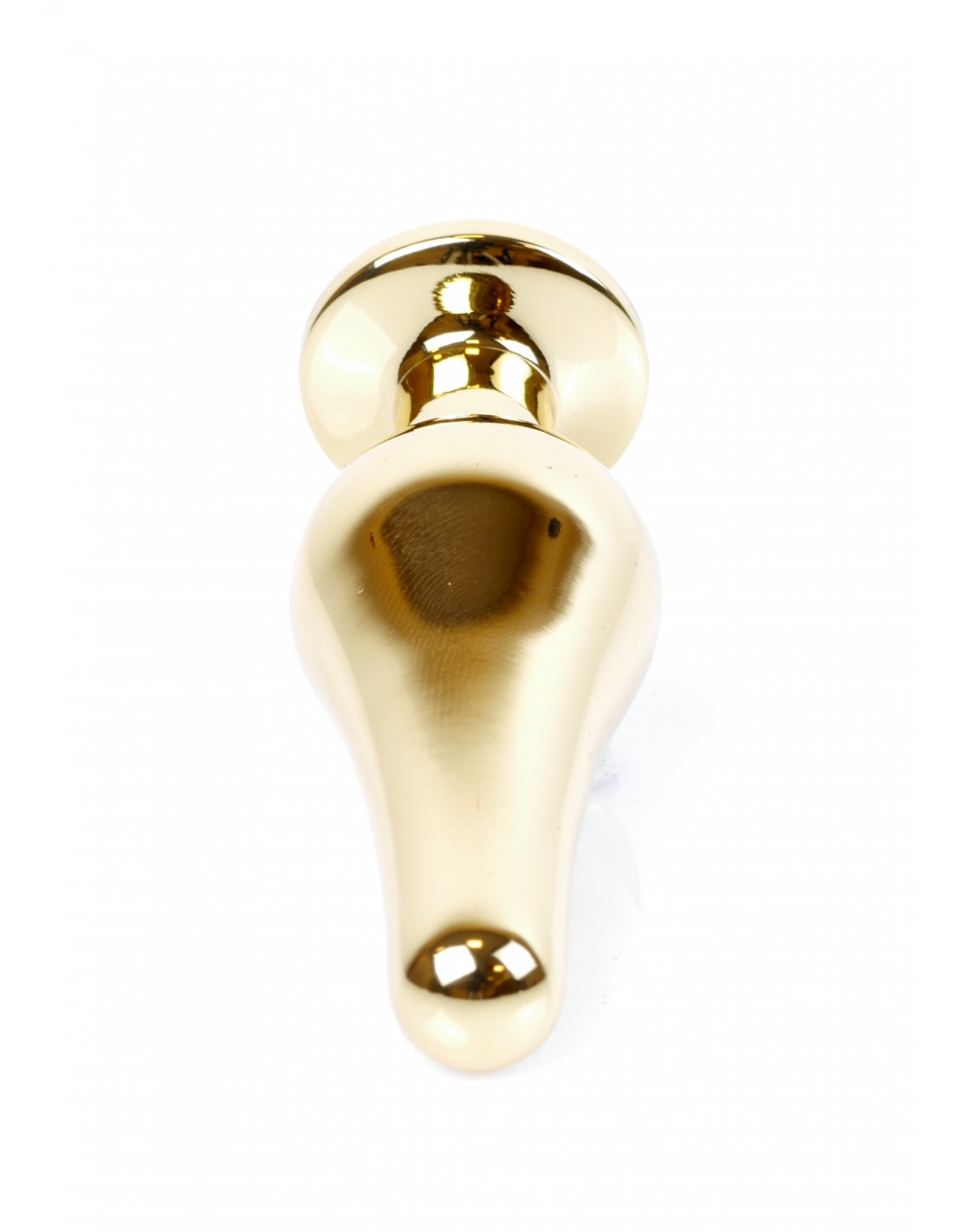 Анальний плаг з каменем Plug-Jewellery Gold BUTT PLUG- Clear