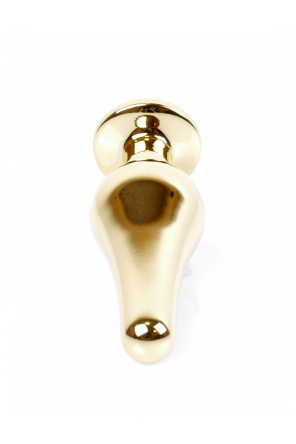 Анальна пробка з фіолетовим каменем Plug-Jewellery Gold BUTT PLUG-Purple