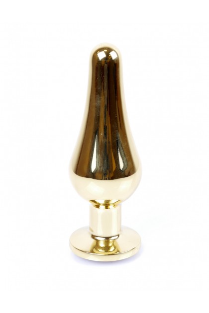 Анальна пробка з фіолетовим каменем Plug-Jewellery Gold BUTT PLUG-Purple