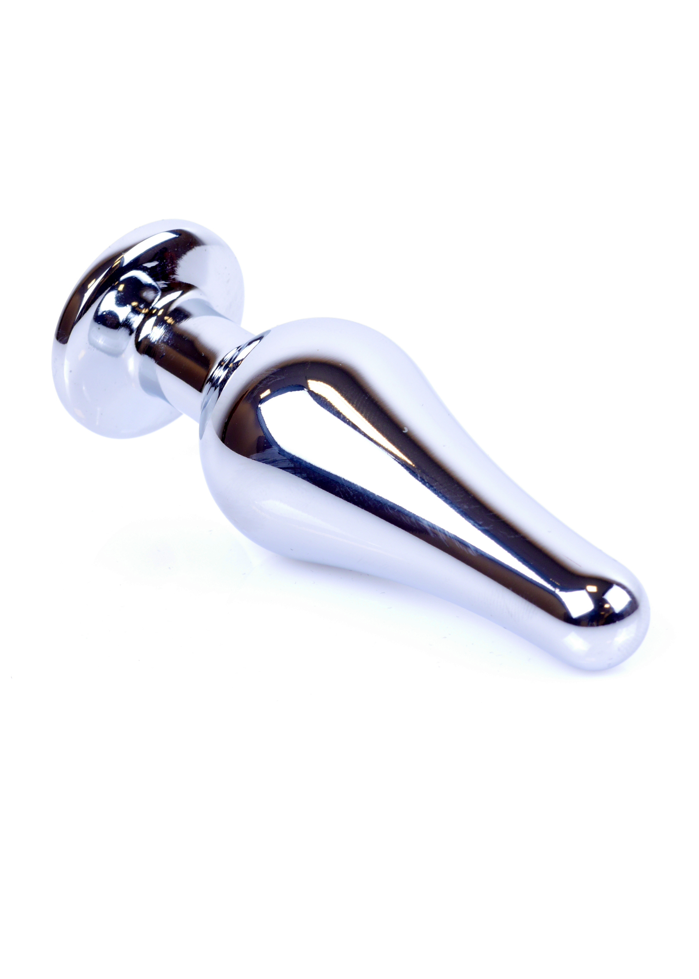 Анальная пробка с красным кристаллом Plug-Jewellery Silver BUTT PLUG- Red