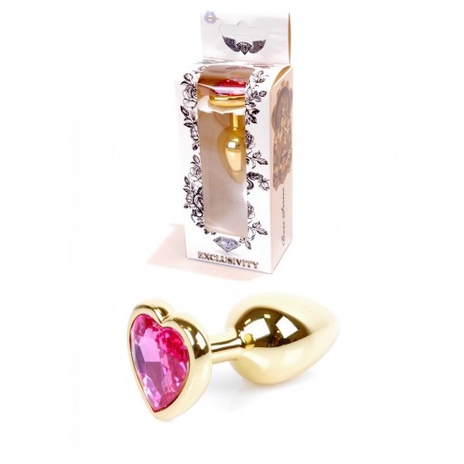 Анальний плаг з рожевим каменем Jewellery