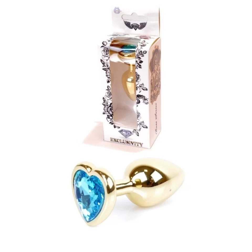 Анальна пробка S з блакитним каменем Boss of toys Jewellery