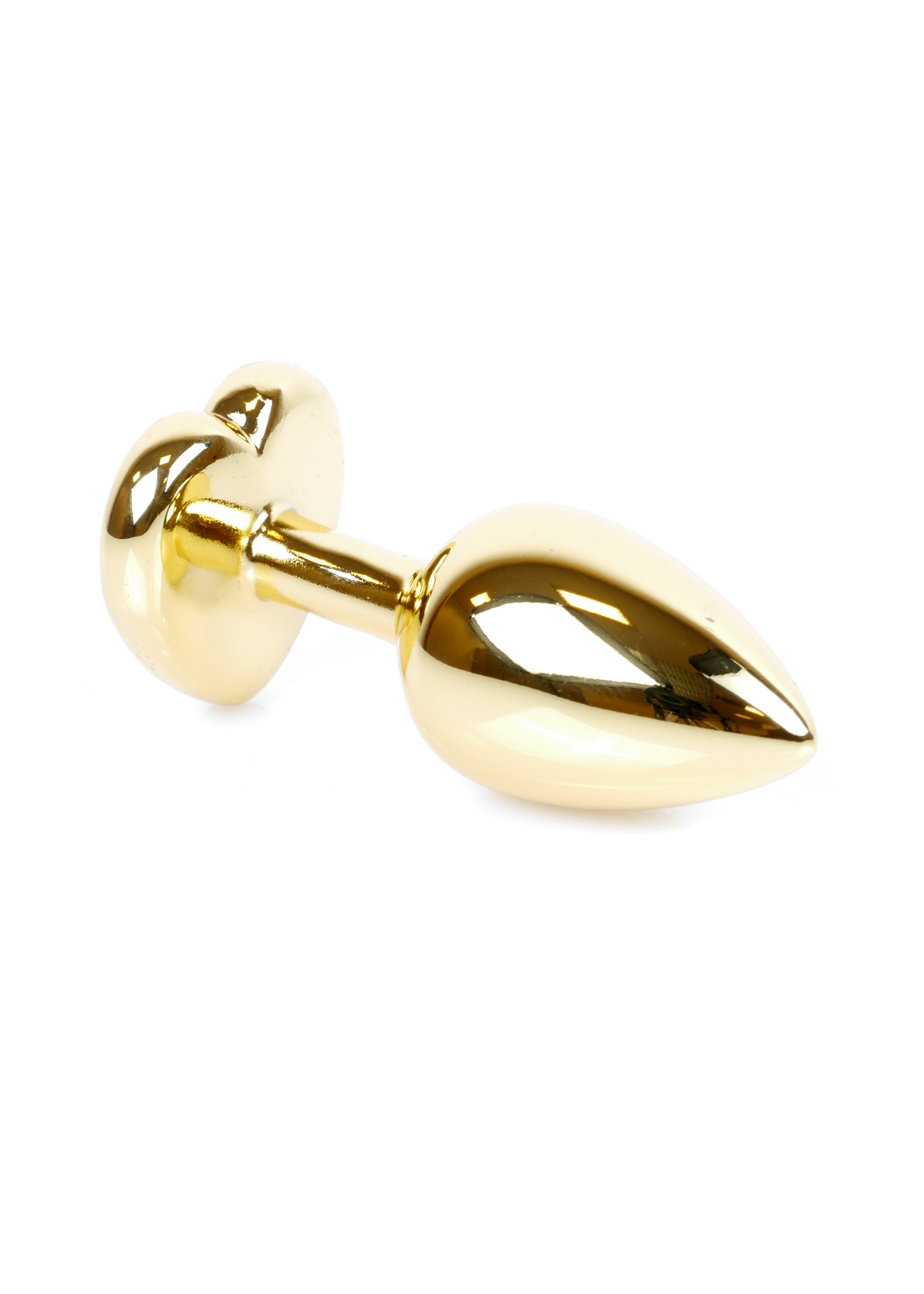 Анальная пробка с фиолетовым камнем, сердце Jewellery