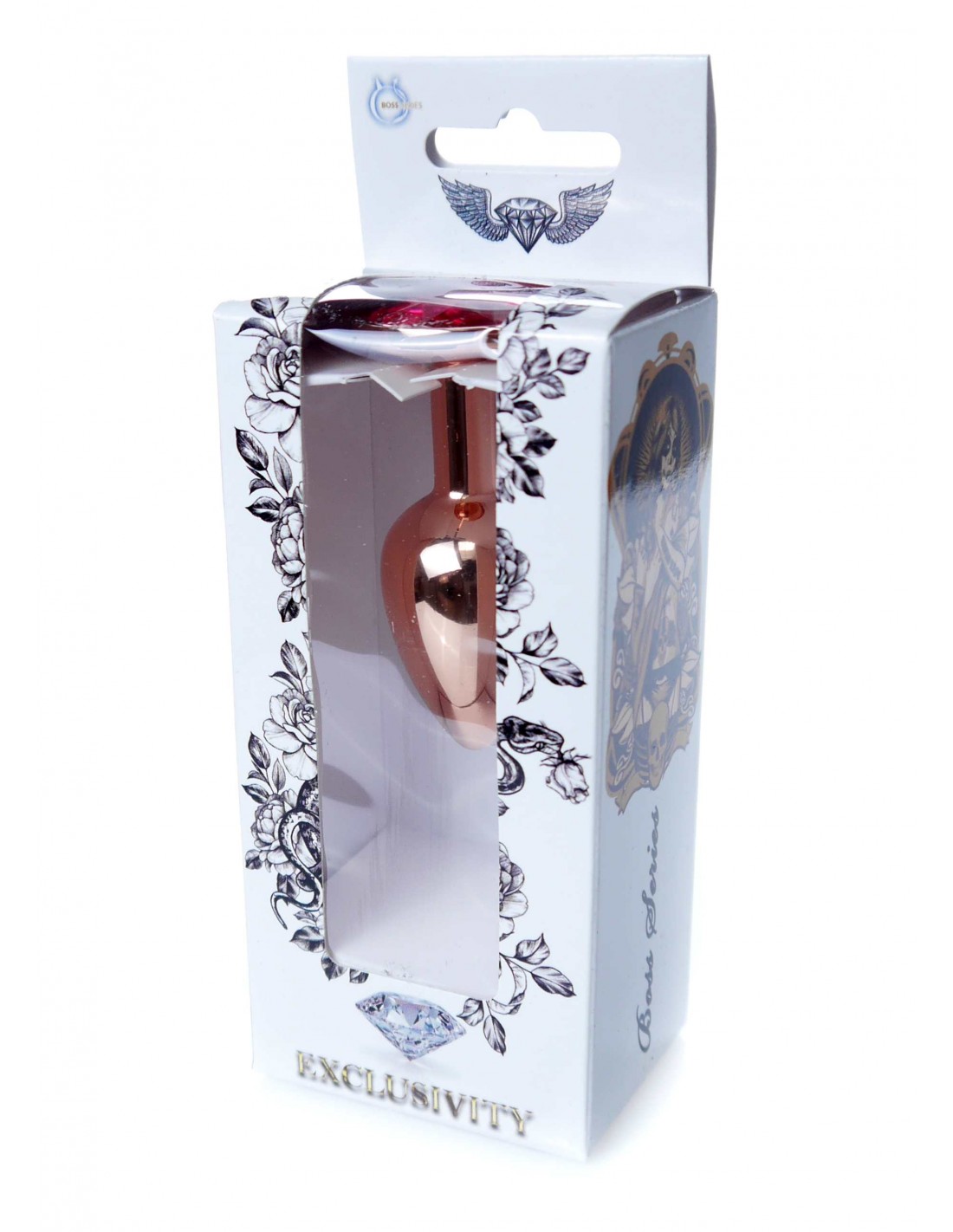 Анальний плаг S з рожевим каменем Boss of toys Jewellery