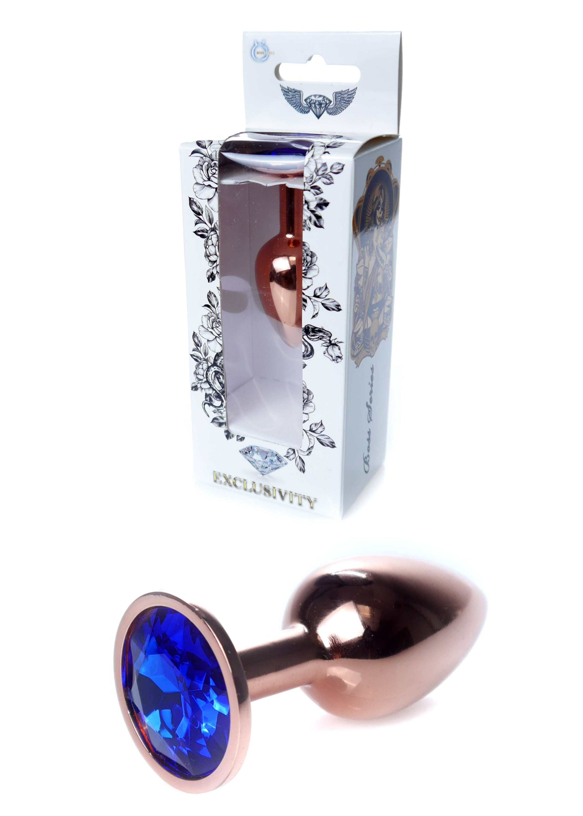 Анальна пробка Plug-Jewellery Red Gold PLUG-Dark Blue