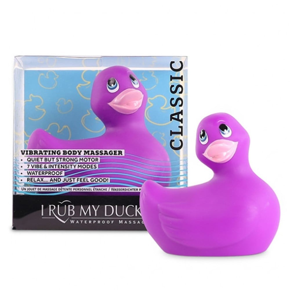 Качечка вібратор для стимуляції клітора Big Teaze Toys Rub My Duckie фіолетовий