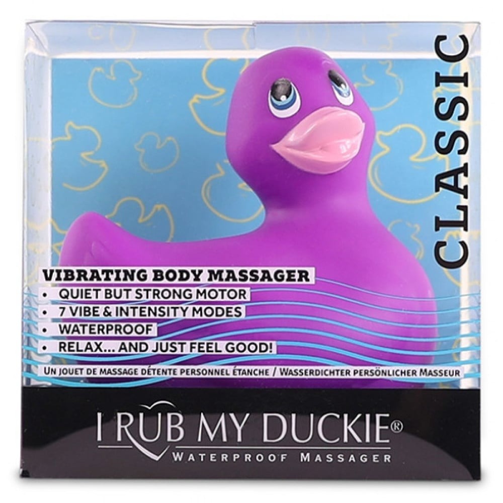 Качечка вібратор для стимуляції клітора Big Teaze Toys Rub My Duckie фіолетовий