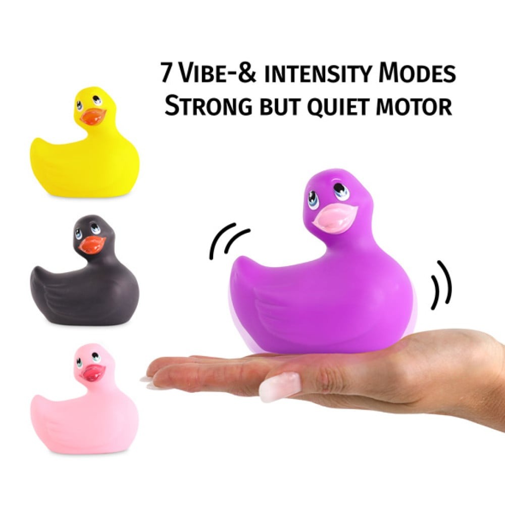 Качечка вібратор для стимуляції клітора Big Teaze Toys Rub My Duckie фіолетовий