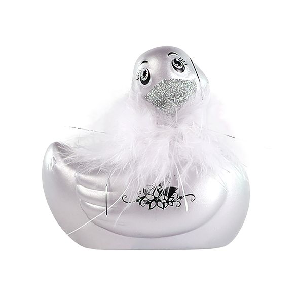 Вібратор качечка Big Teaze Toys Rub My Duckie, срібло