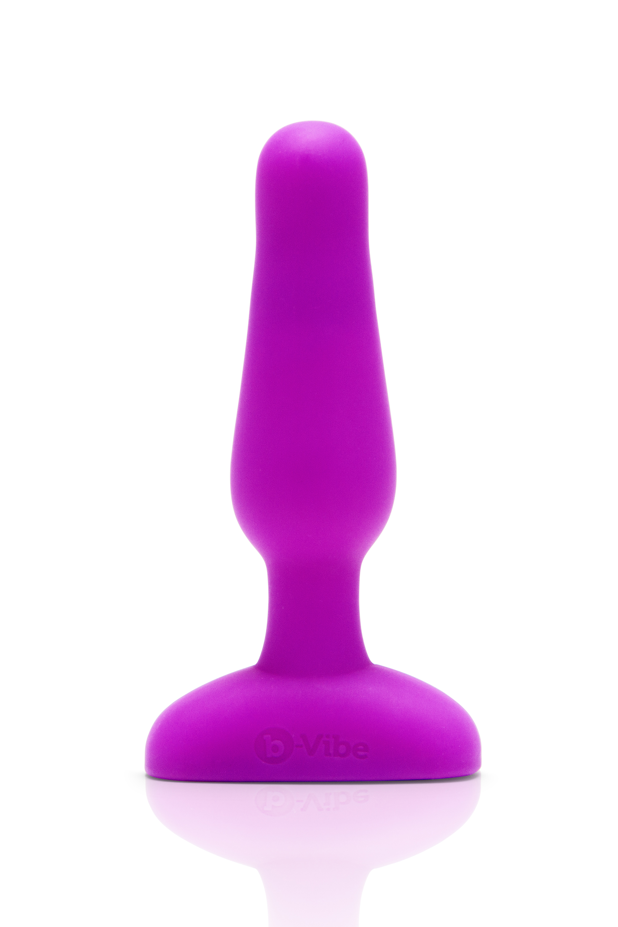 Анальна пробка з вібрацією b-Vibe Novice Plug Fuchsia, рожева