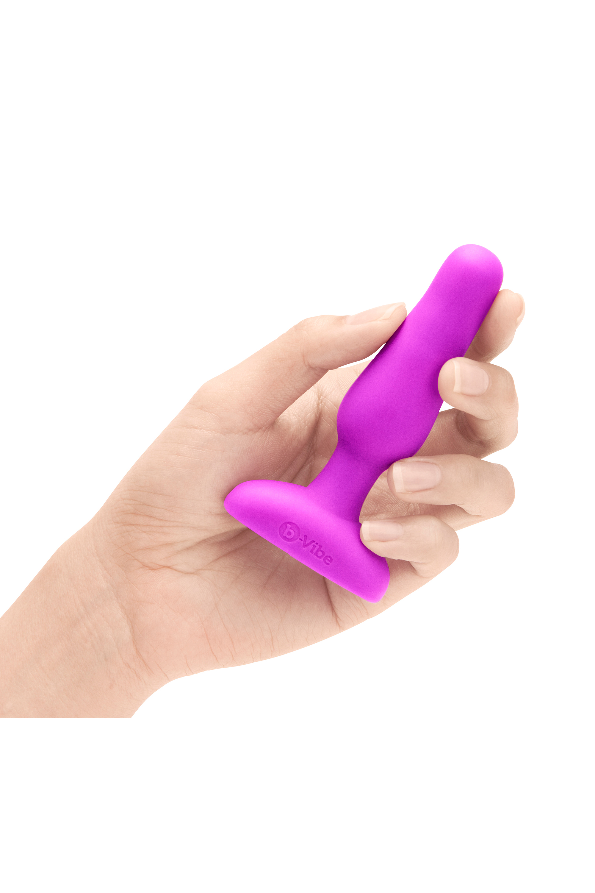 Анальна пробка з вібрацією b-Vibe Novice Plug Fuchsia, рожева