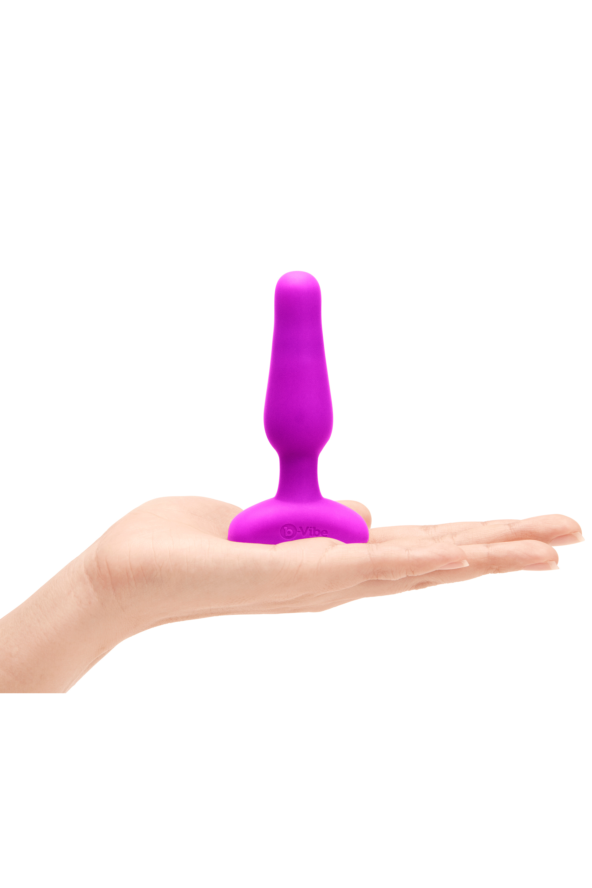 Анальна пробка з вібрацією b-Vibe Novice Plug Fuchsia, рожева