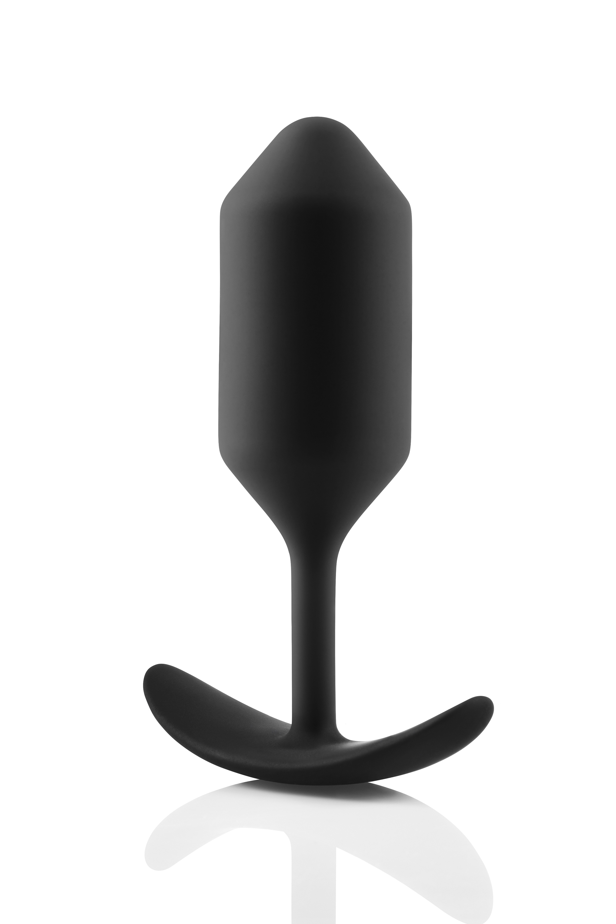 Анальна пробка із зміщеним центром ваги Snug Plug 3 B-Vibe, силіконова, чорна