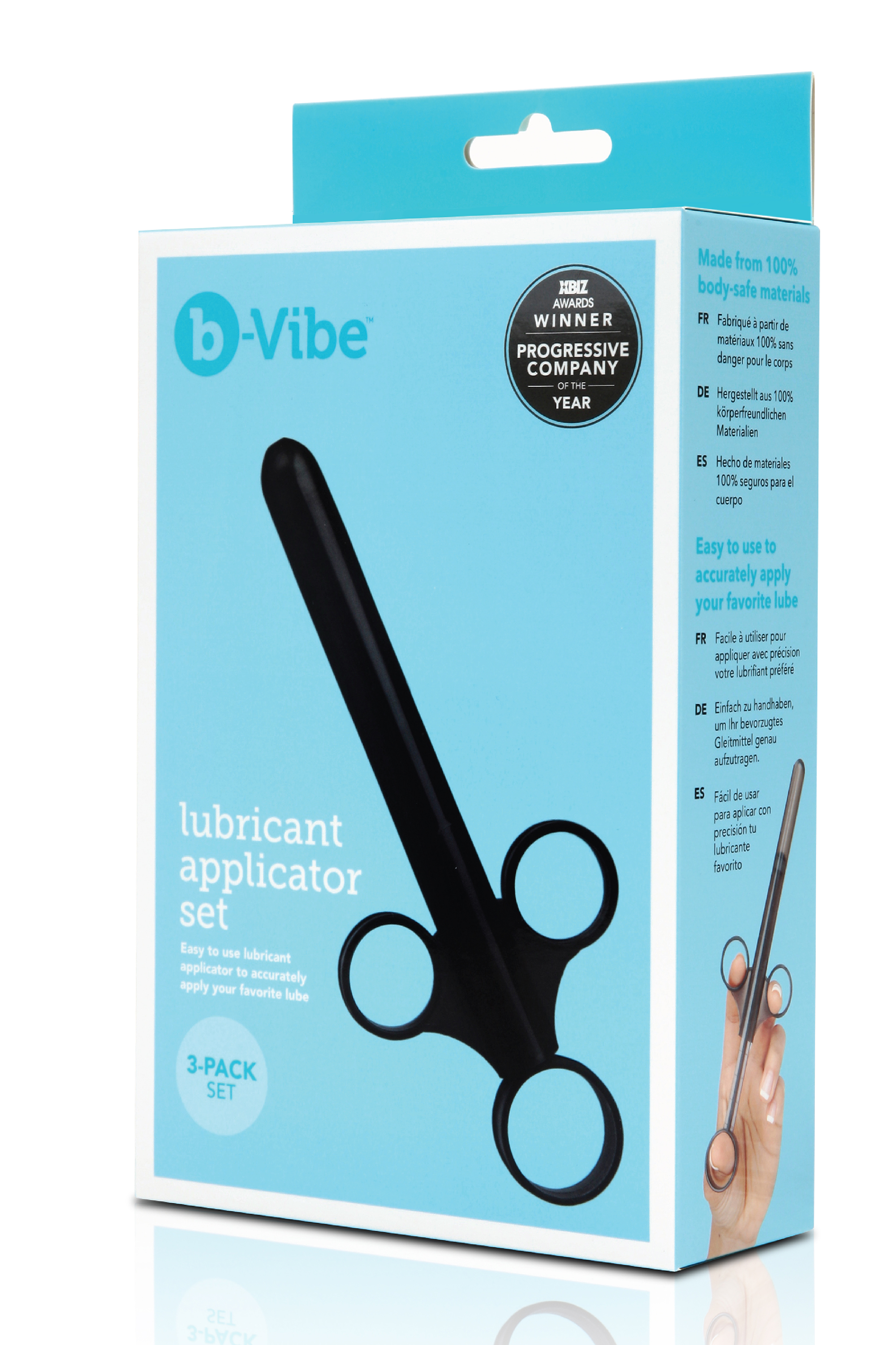 Набір аплікаторів для змащення B-Vibe, чорні, 3 шт.