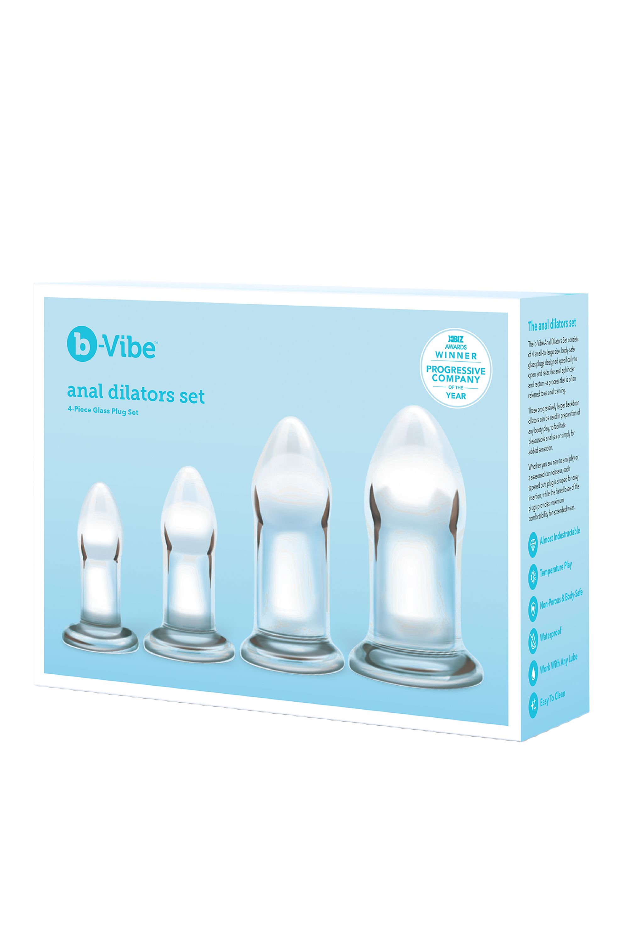 Набір скляних анальних розширювачів b-Vibe ANAL DILATORS SET