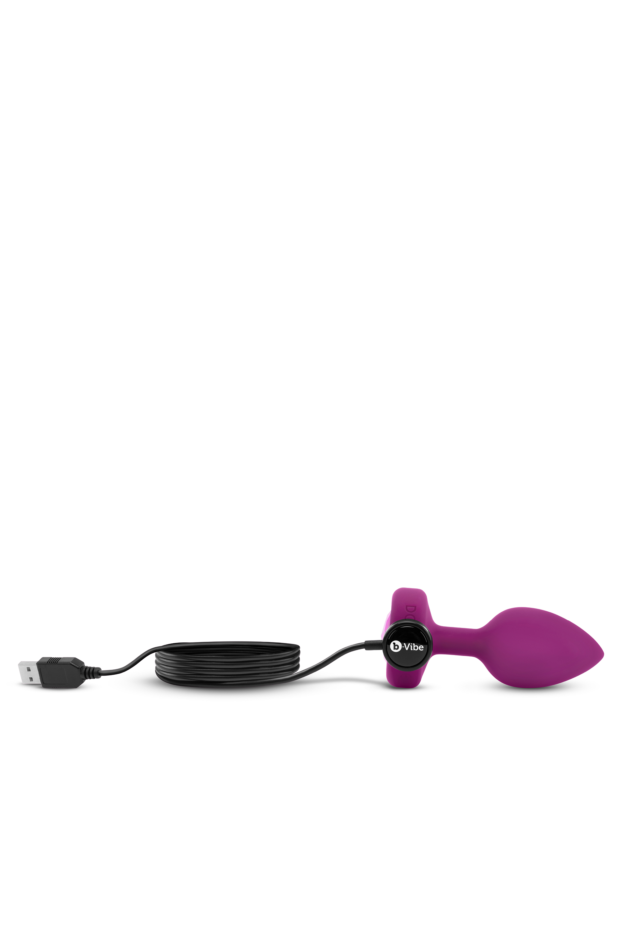 Анальная пробка с вибрацией B-Vibe Vibrating Jewel Plug S/M Pink Ruby, силиконовая, розовая