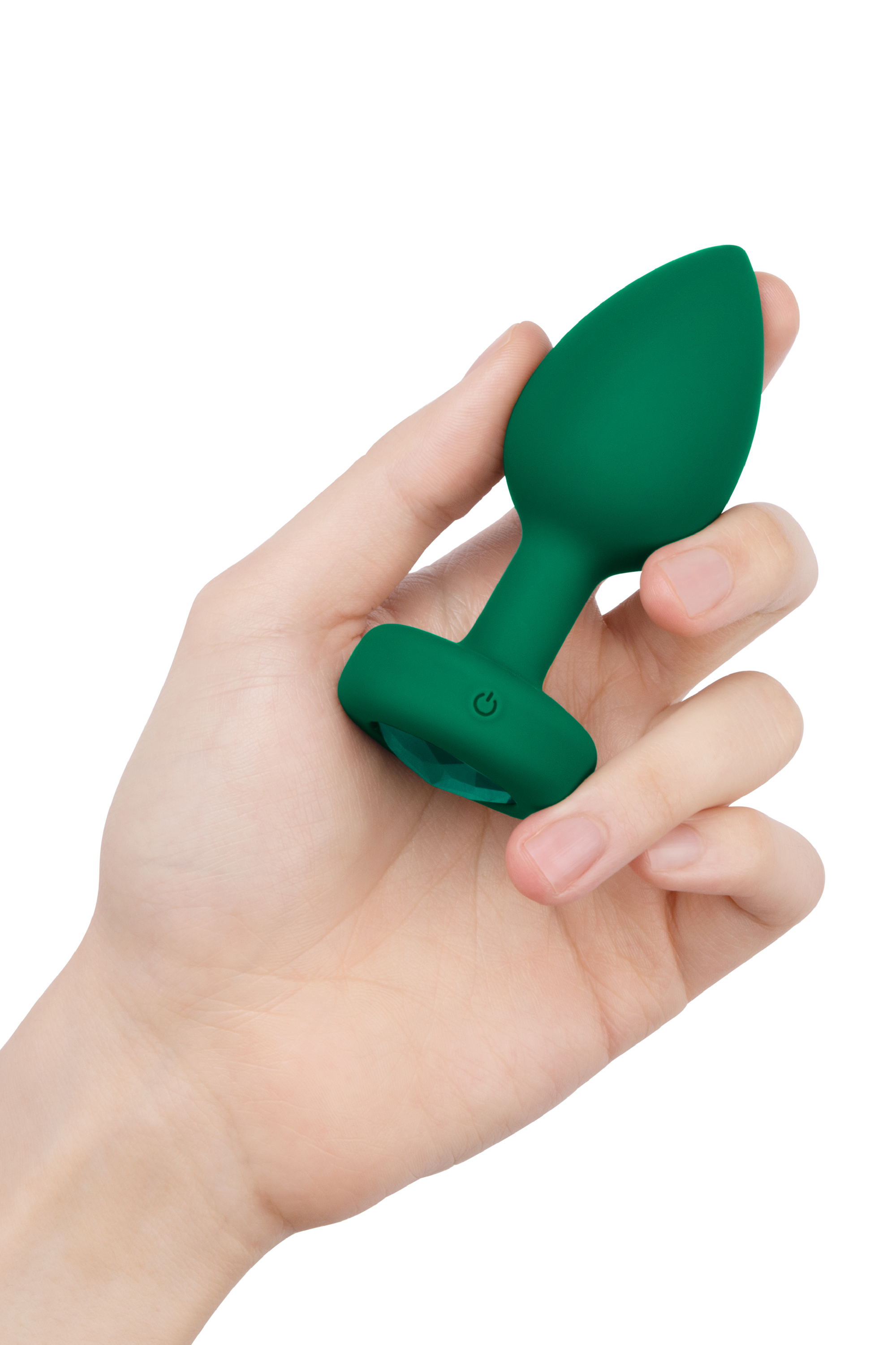 Анальна пробка з вібрацією та пультом B-Vibe - Vibrating Jewel Plug M/L Emerald
