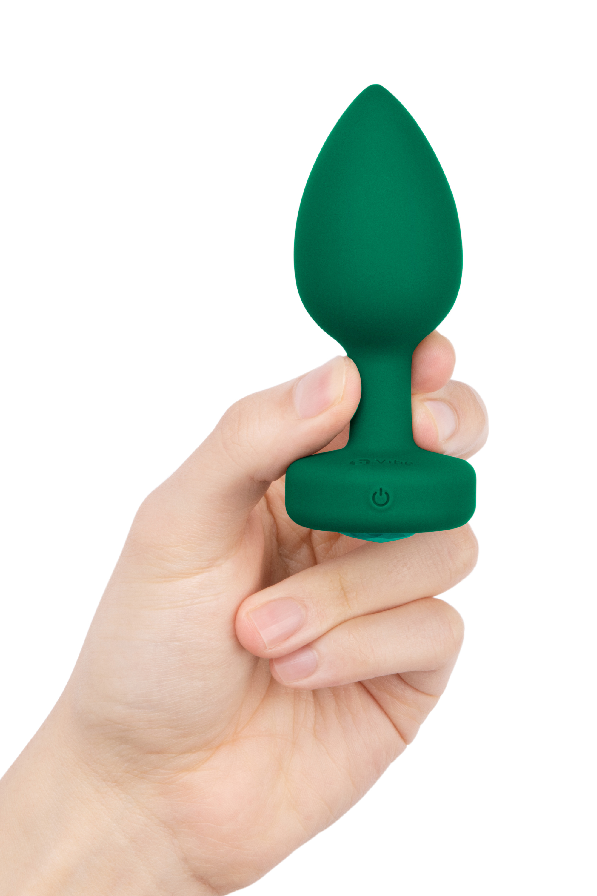 Анальна пробка з вібрацією та пультом B-Vibe - Vibrating Jewel Plug M/L Emerald