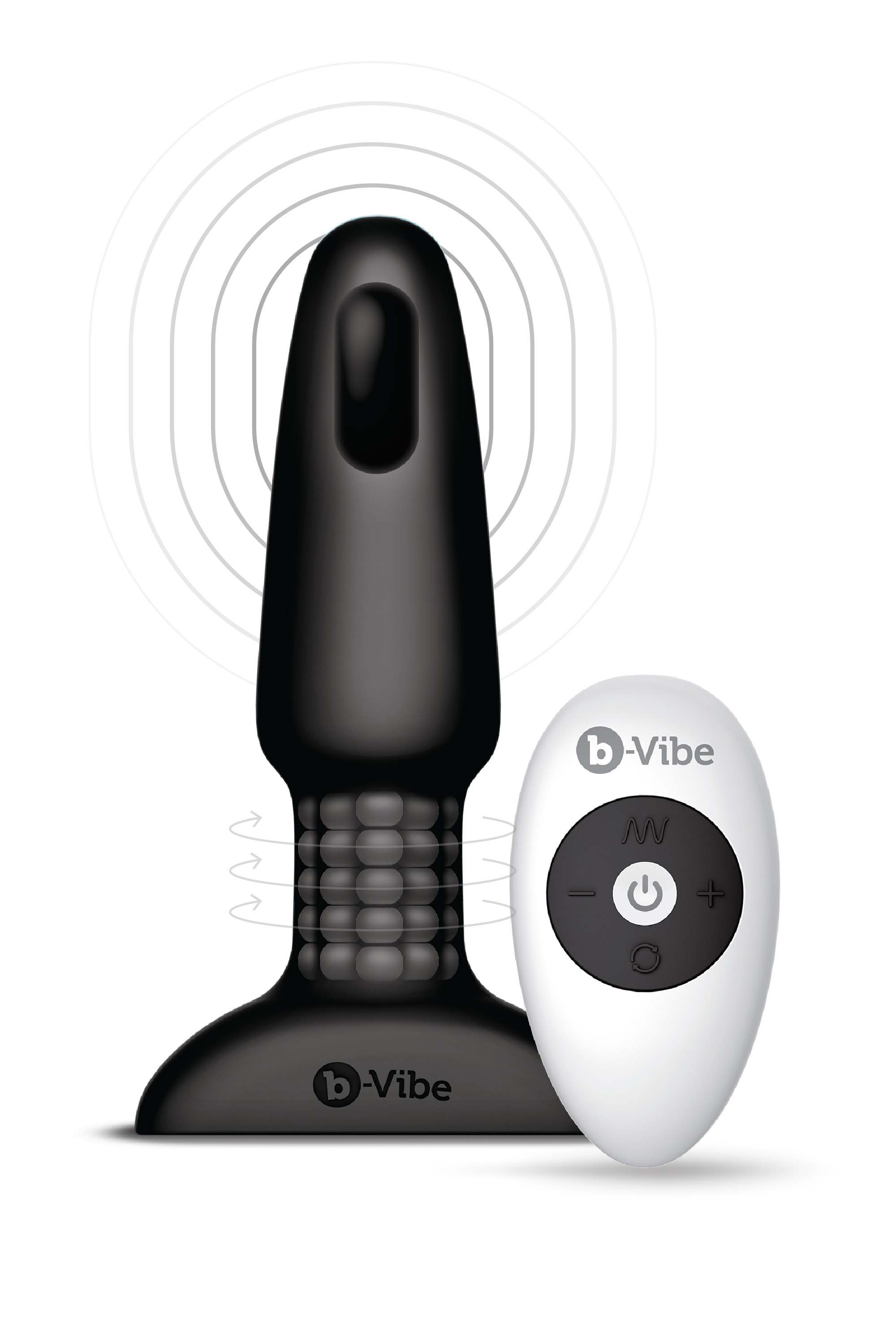 Анальна пробка з вібрацією та пультом керування B-VIBE RIMMING PLUG 2, чорна
