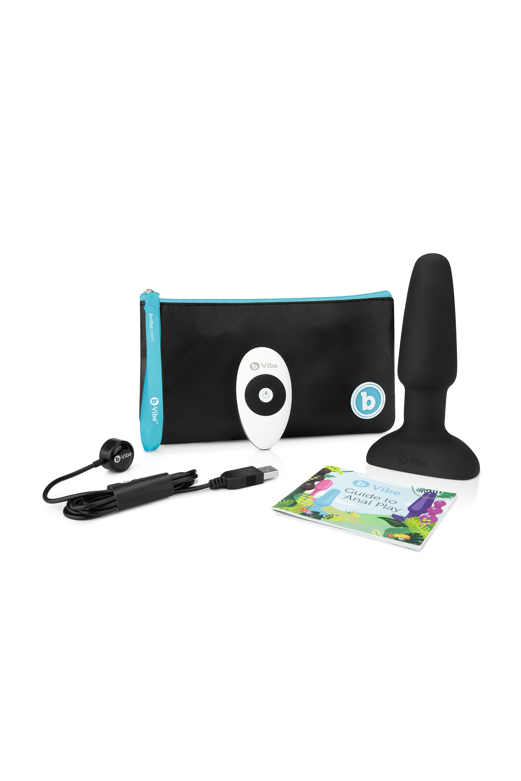 Анальна пробка з вібрацією та пультом керування B-VIBE RIMMING PLUG 2, чорна