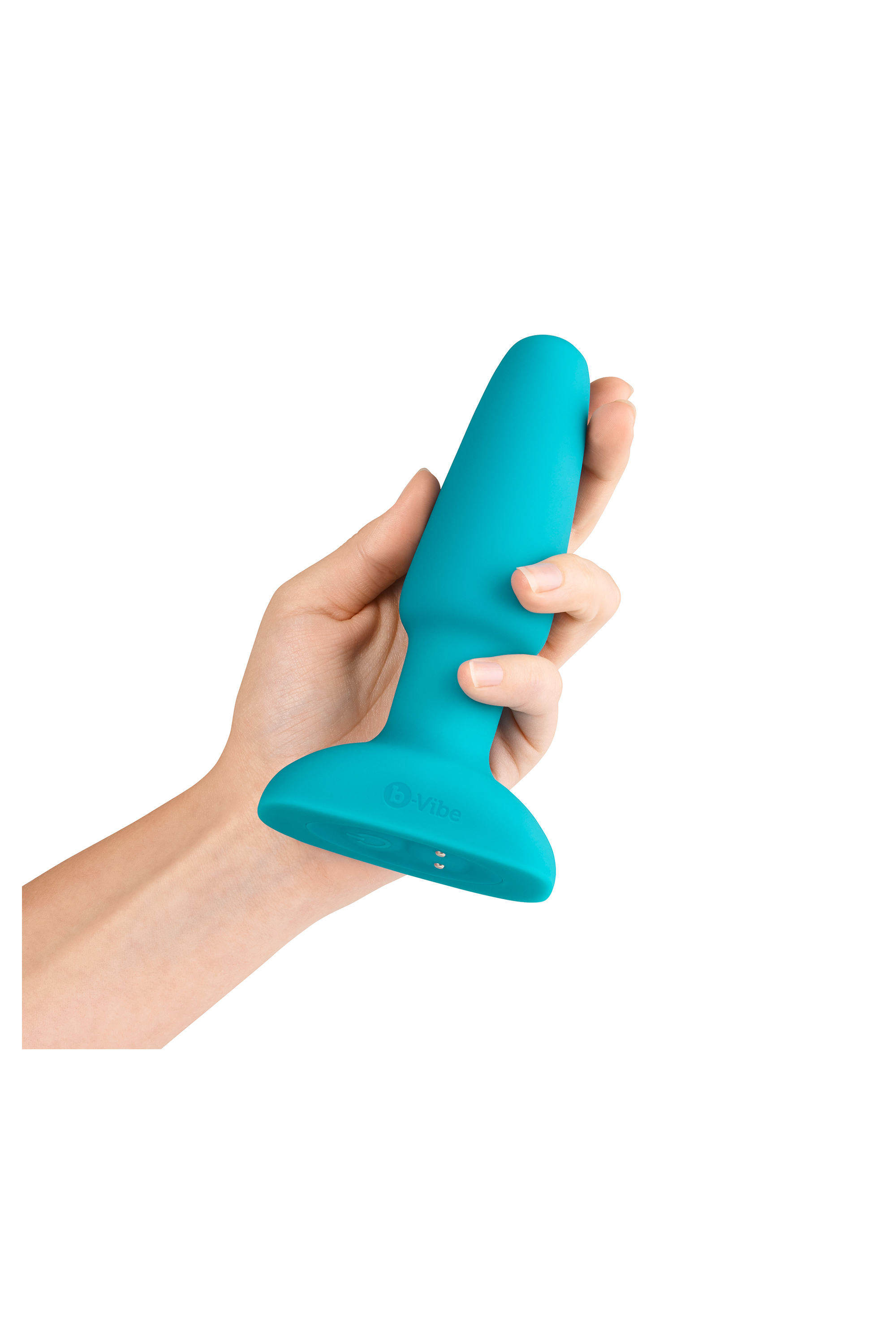 Анальна пробка з вібрацією та імітацією риммінгу b-Vibe Rimming Plug 2, блакитна
