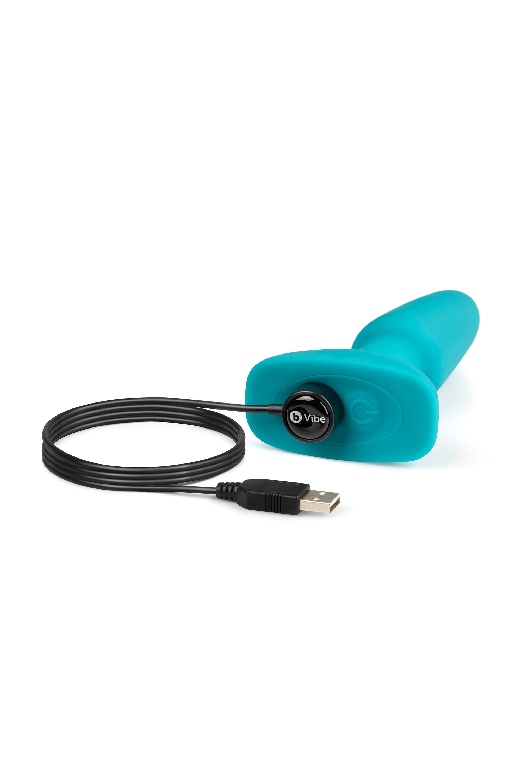 Анальна пробка з вібрацією та імітацією риммінгу b-Vibe Rimming Plug 2, блакитна