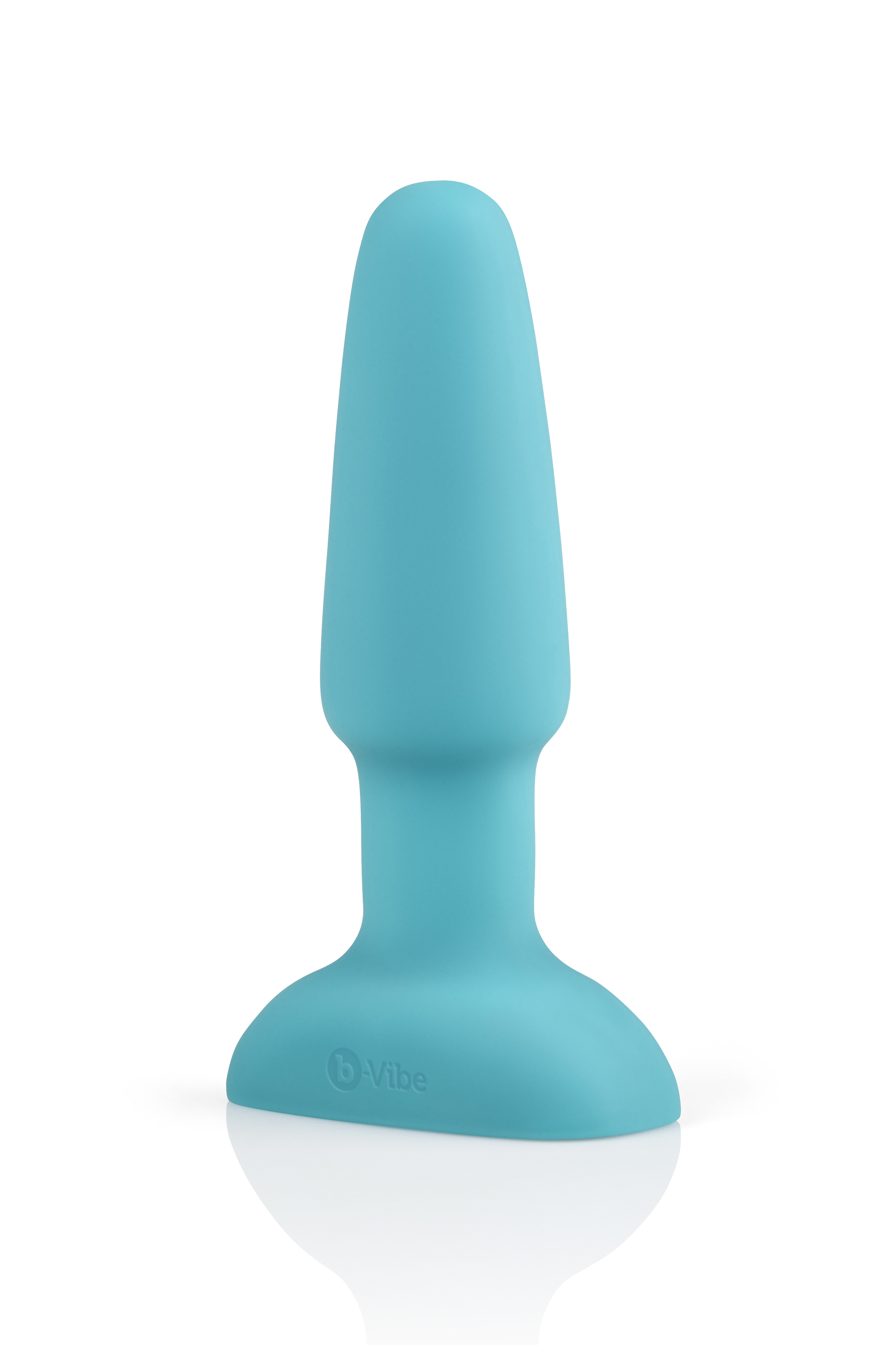 Анальна пробка з вібрацією та імітацією риммінгу b-Vibe Rimming Plug 2, блакитна