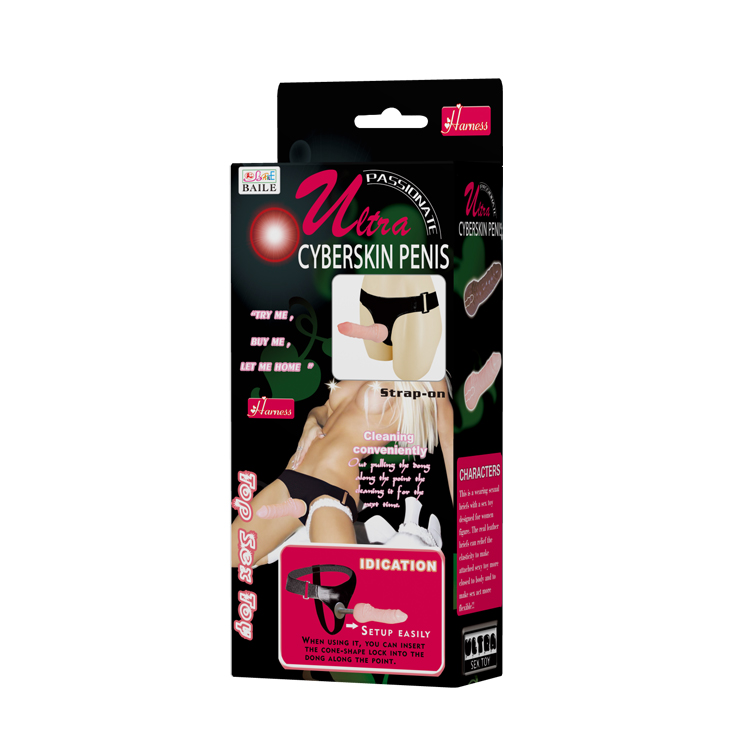 Страпон на трусиках BAILE Ultra Cyberskin Penis, реалістичний, 16 × 3,3 см