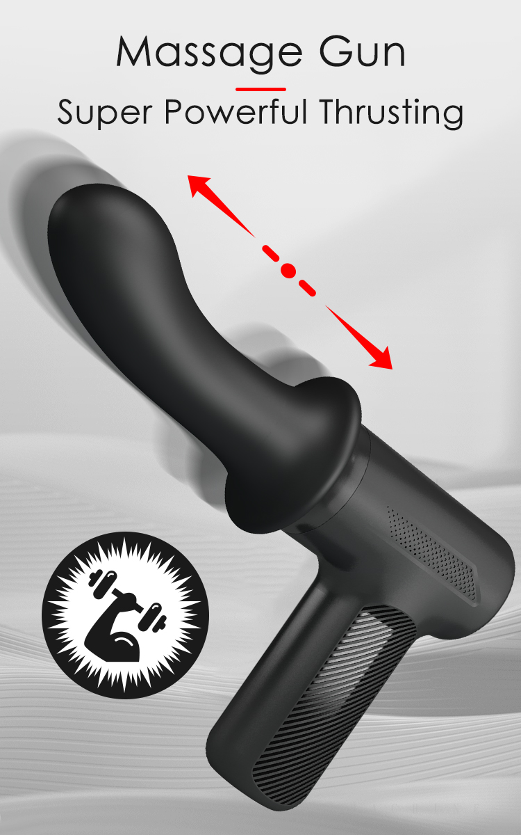 Вібромасажер пістолет Dj Doctor Massage Gun чорний, 12.1 х 3.8