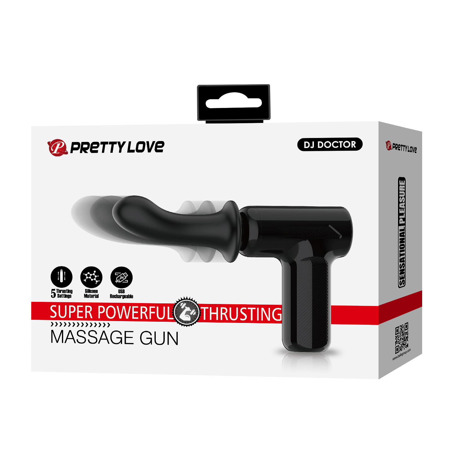 Вібромасажер пістолет Dj Doctor Massage Gun чорний, 12.1 х 3.8