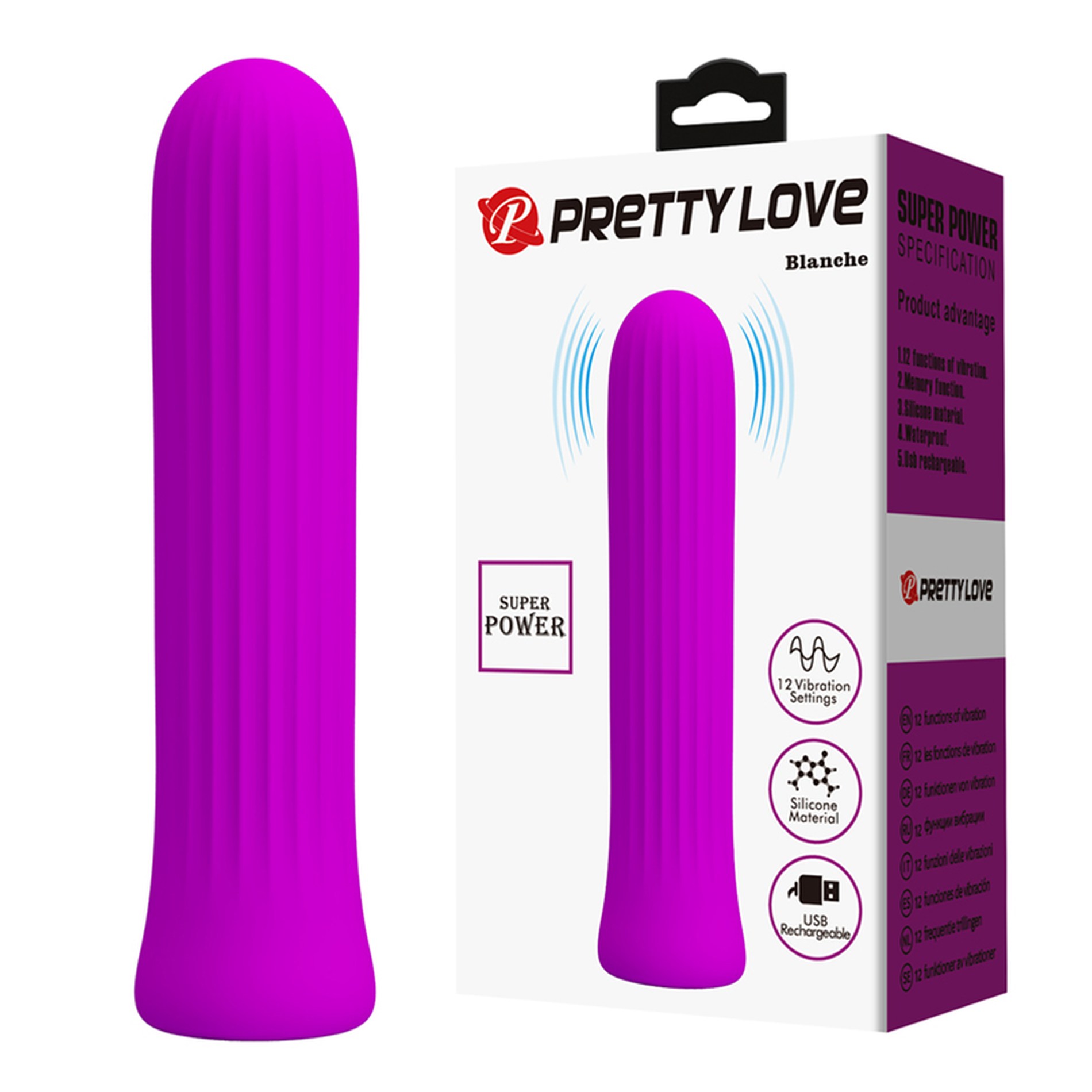 Міні-вібратор PRETTY LOVE Blanche фуксія, 10 х 2 см