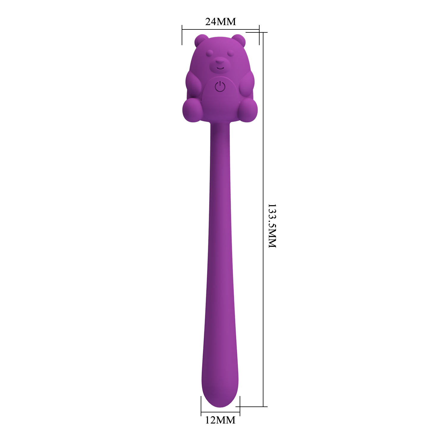 Точечный вибратор для клитора Pretty Love Cute Bear Flirting Stick гнущийся, 13.3 х 1.2 х 2.4 см