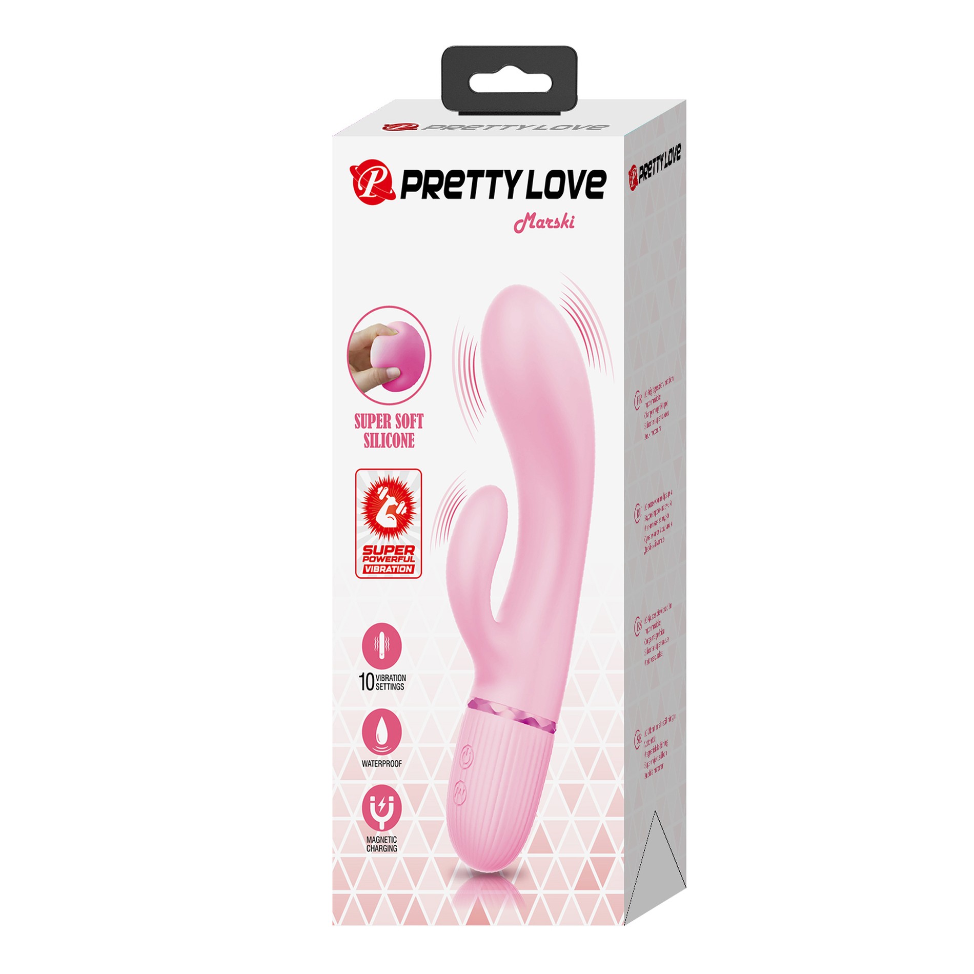 Вібратор-кролик PRETTY LOVE Marski рожевий, 18 х 3.6 см