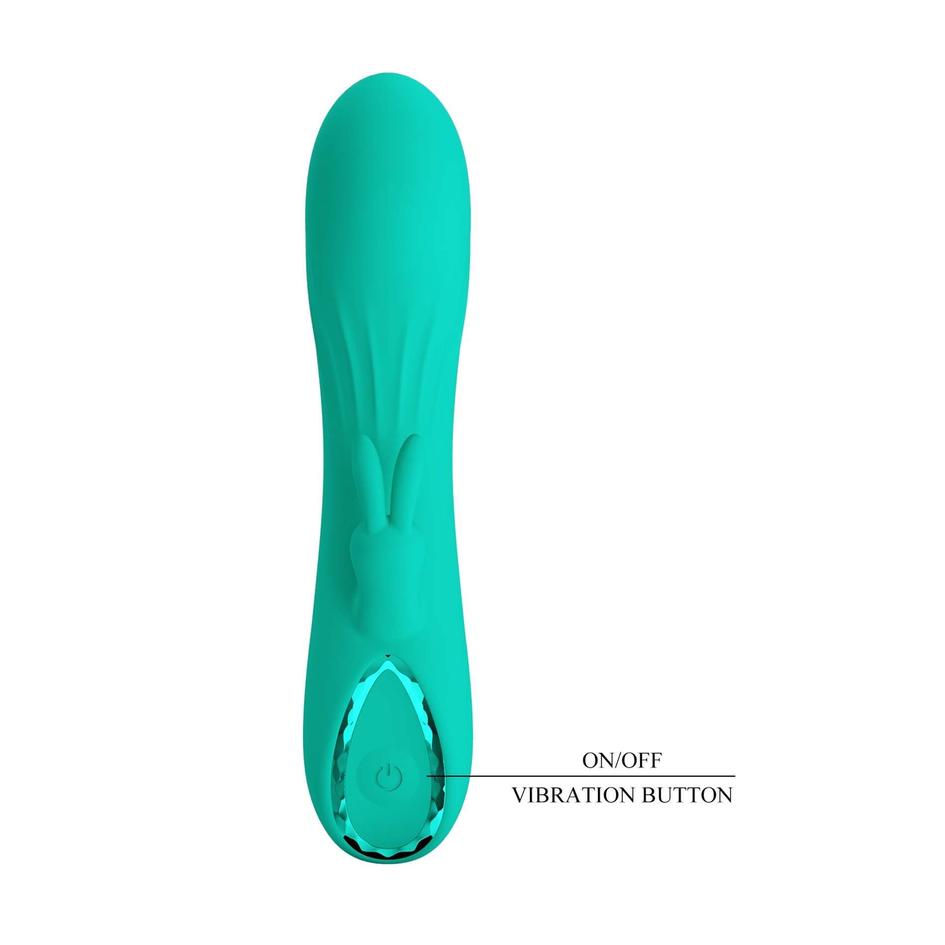 Вибратор-кролик PRETTY LOVE DJ Stick бирюзовый, 12.7 х 2.7 см