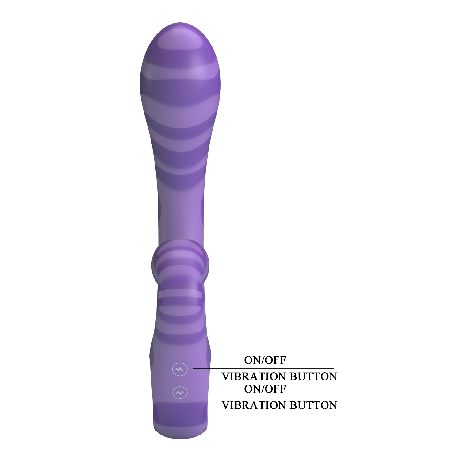 Вібратор-кролик Pretty Love Sumner Sexual Fantasy, фіолетовий, 19 см × 3,7 см