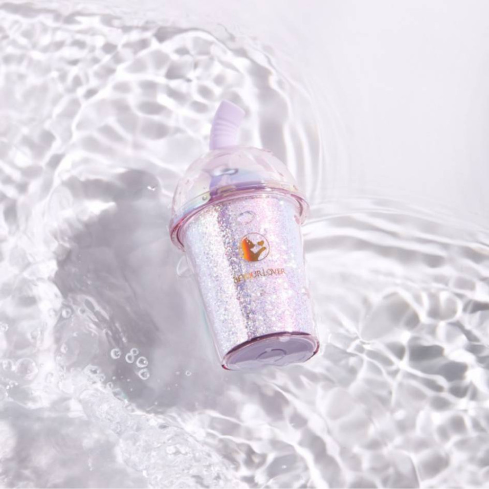 Вакуумний стимулятор у формі стаканчика з трубочкою BeYourLover Joy Cup сяючий бузковий, 9.1 см х 4.6 см