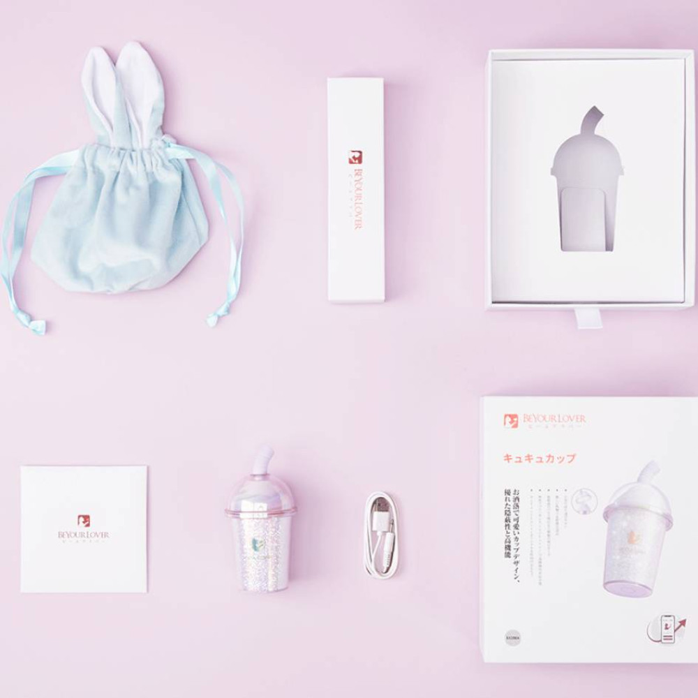 Вакуумний стимулятор у формі стаканчика з трубочкою BeYourLover Joy Cup сяючий бузковий, 9.1 см х 4.6 см