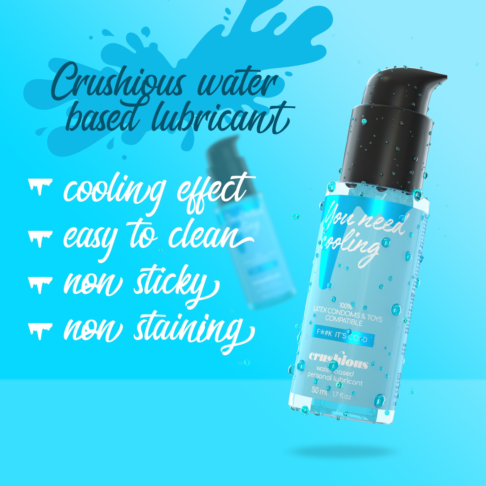 Охлаждающий лубрикант на водной основе Crushious Your Need Cooling, 50 мл