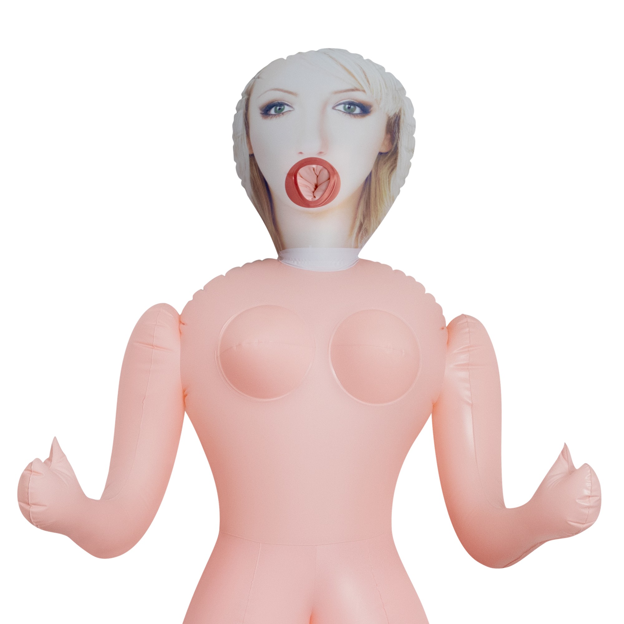Секс-лялька з 3 отворами Crushious CRISTINA The Inflatable Nurse, бежева, 155 см