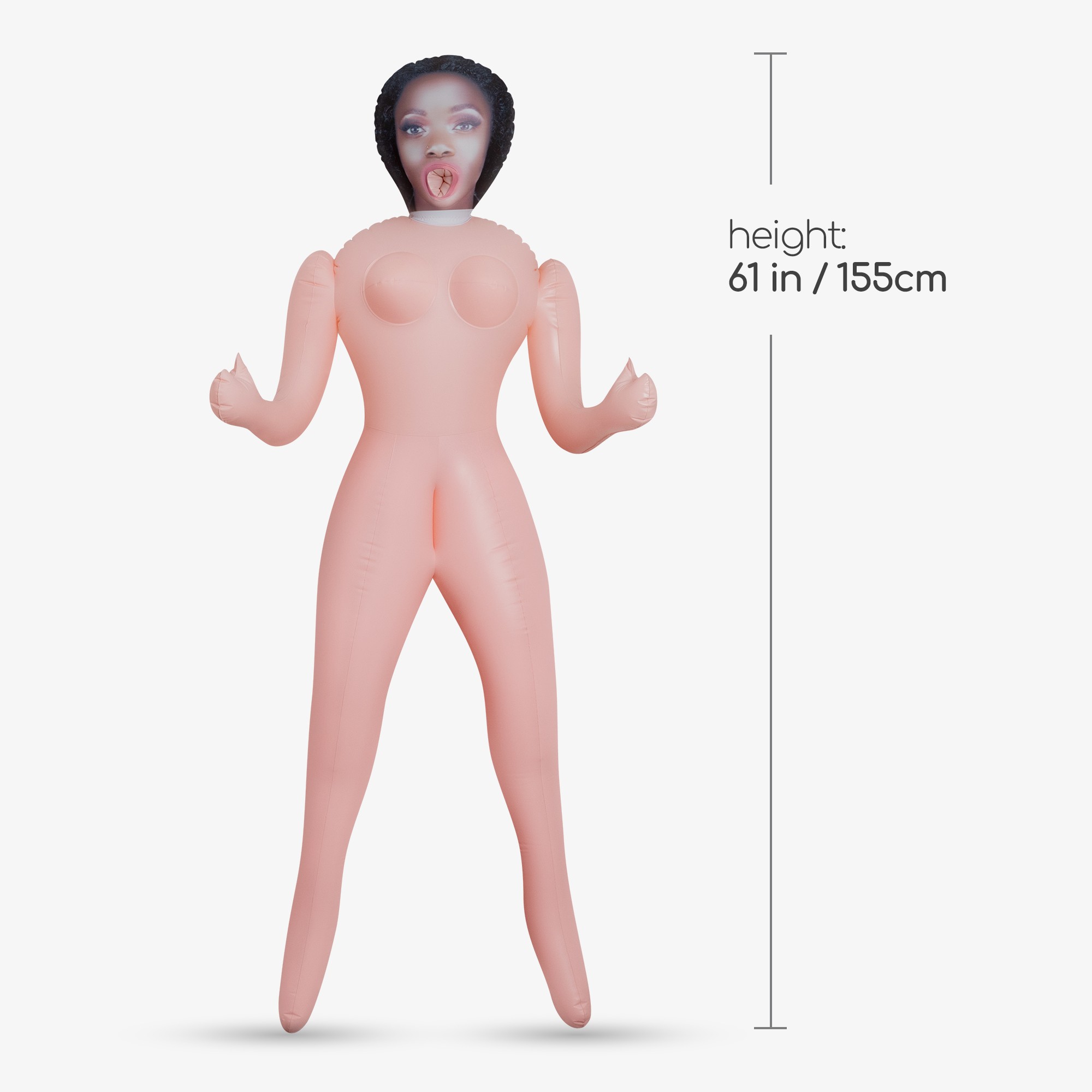 Секс-лялька з 3 отворами Crushious LUCIA The Inflatable Nurse, бежева, 155 см