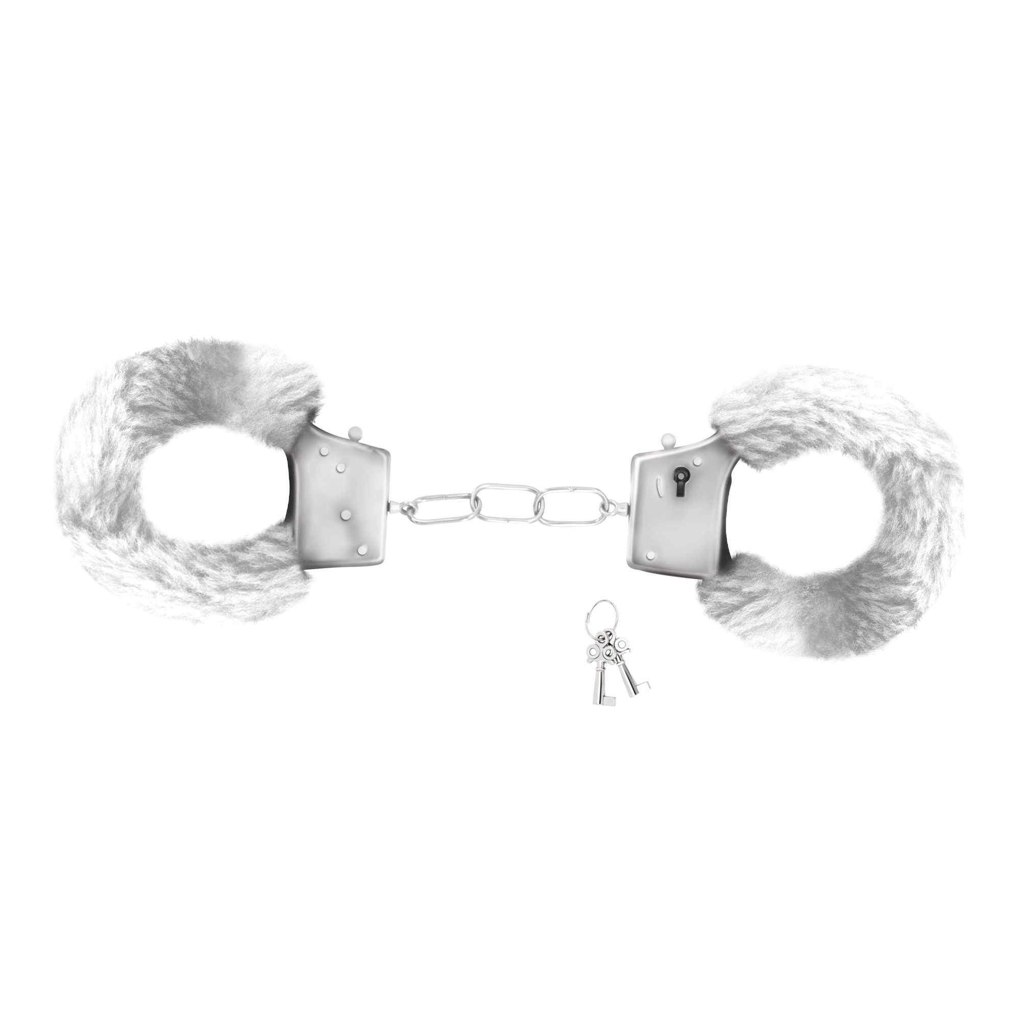 Наручники Love Cuffs Crushious металеві, з білим хутром