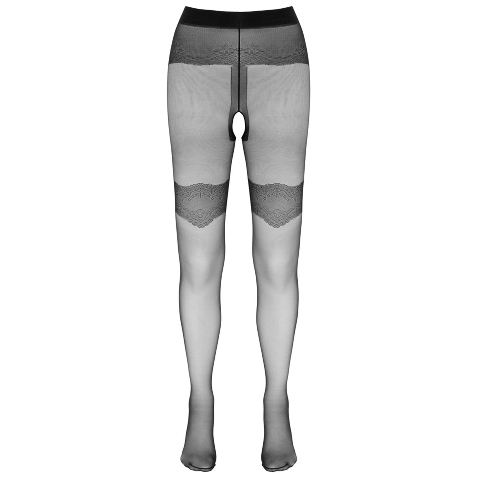 Колготки з імітацією панчіх зі стрілками Cottelli Collection Strumpfhose чорні, розмір 5